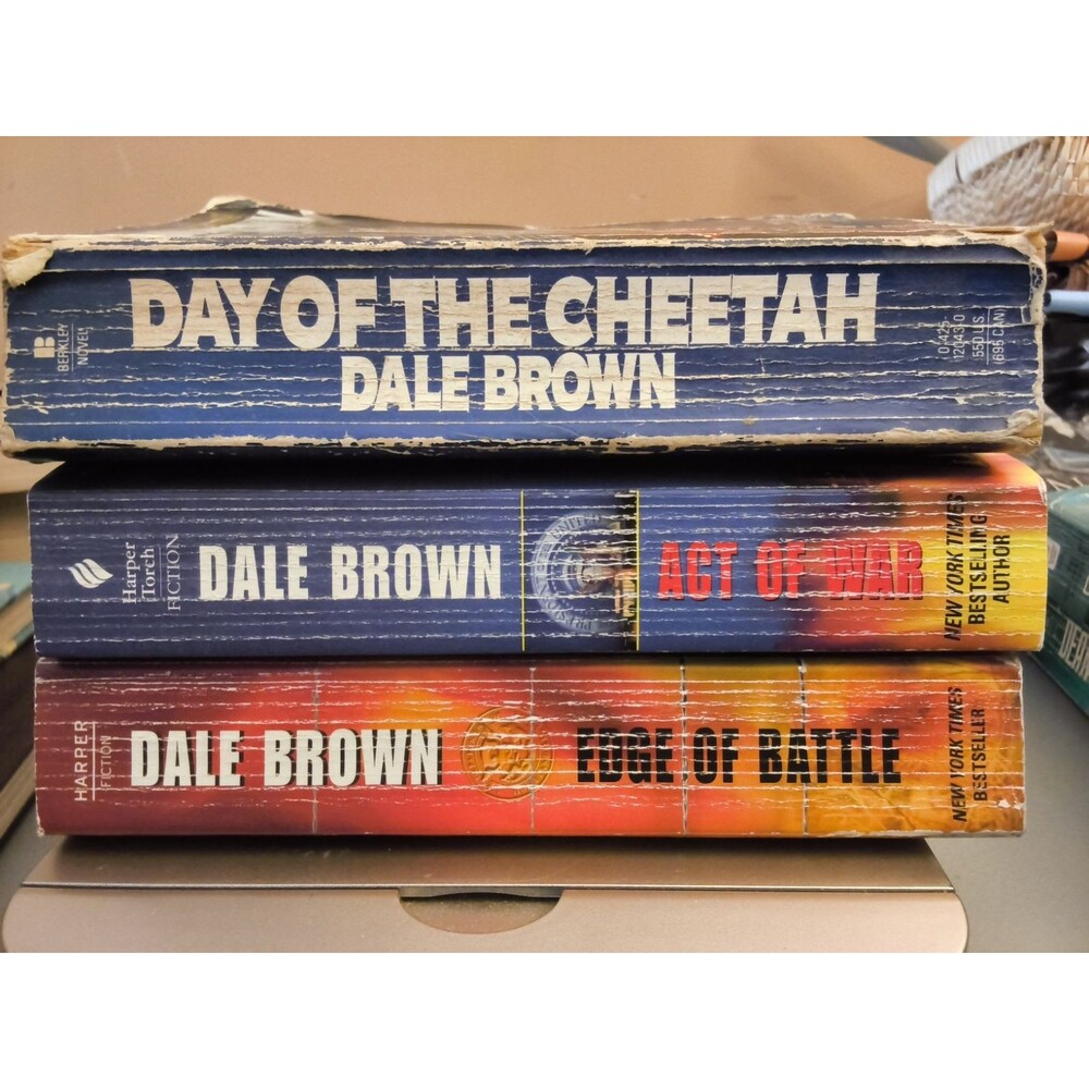 Dale Brown Book Lot of 3 Paperbacks Edge of Battle Day of Cheetah